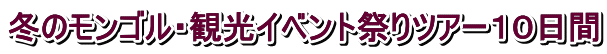 冬のモンゴル・観光イベント祭りツアー１０日間